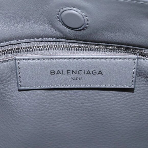 BALENCIAGA Paper Mini Hand Bag Leather Gray 370926 Auth PP323AM - Picture 2 of 16